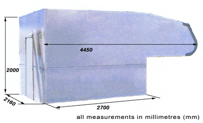 Standard Activa shell, cut out only for door