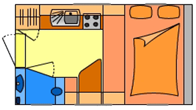 Floorplan of model Optima with Bathroom