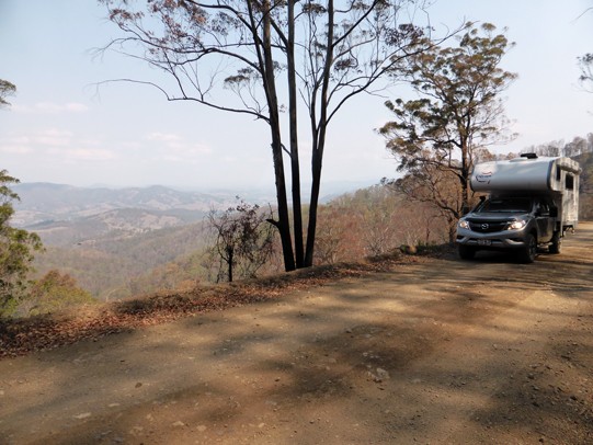 Ozcape Slide-On motorhome Woondabaa on tour in high country