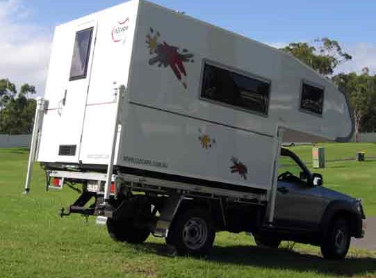 Ozcape Slide-On motorhome Prima25 rear view