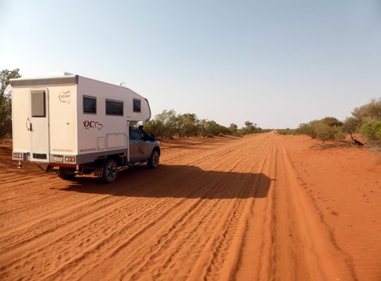 Ozcape Slide-On motorhome Woondabaa in the red centre