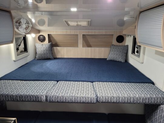 King size bed set up of Ozcape Slide-Ons