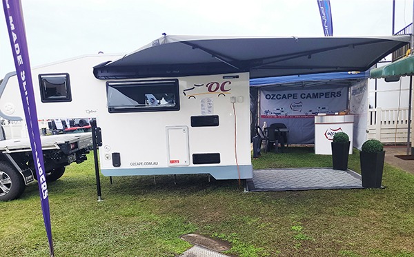 Ozcape Optima Slide-On with 270deg awning set up
